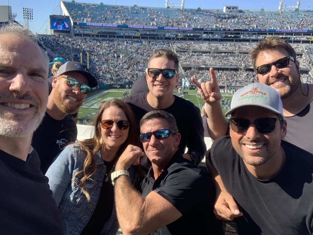Box seats with clients at a Jaguars game